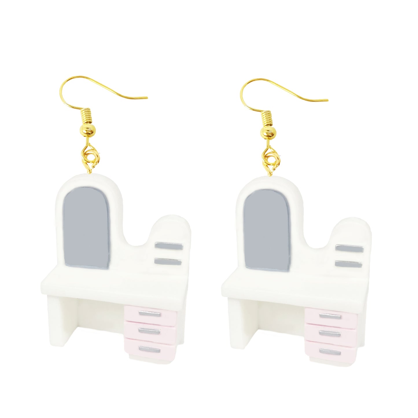 Retro Make Up Stand Drop Earrings Cartoon Art Women Party Jewelry Ear Fashion