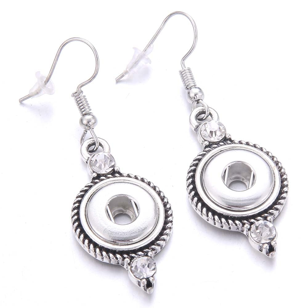 21 Styles Snap Buttons Dangle Drop Earrings for Fashion Stylish Jewelry Drop