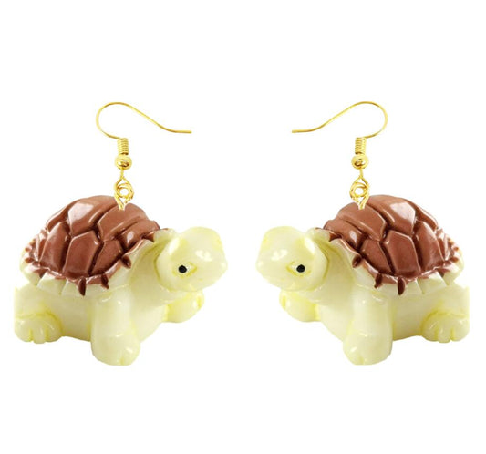 Turtle Resin Handmade Drop Earrings Cartoon Art Women Party Jewelry Ear Fashion