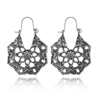 22 Styles Hollow Geometric Carved Ethnic Drop Dangle Earrings Trendy Women