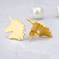 Unicorn Stud Earrings Fashion Shiny Ladies Jewelry Women Classic Studs
