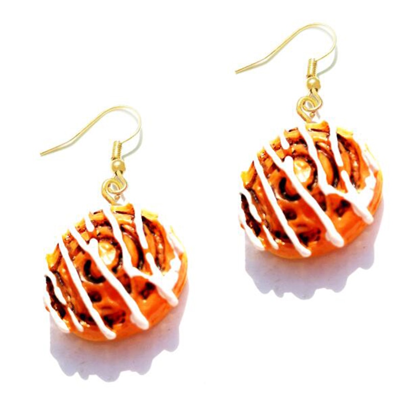 Funny Cute Cinnamon Roll Drop Earrings Women Creativity Jewelry Cute Earring