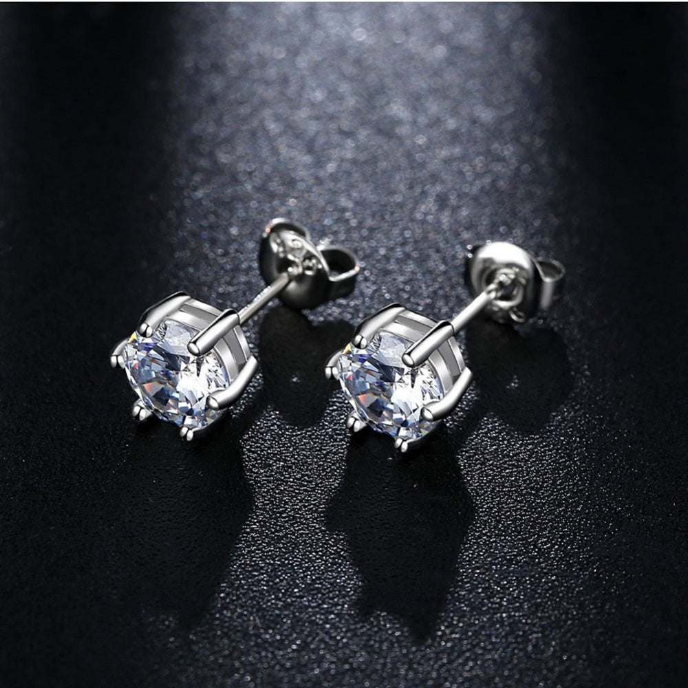 Classic Stone Stud Earrings Women Girls Summer Party Studs Ear Women Jewelry