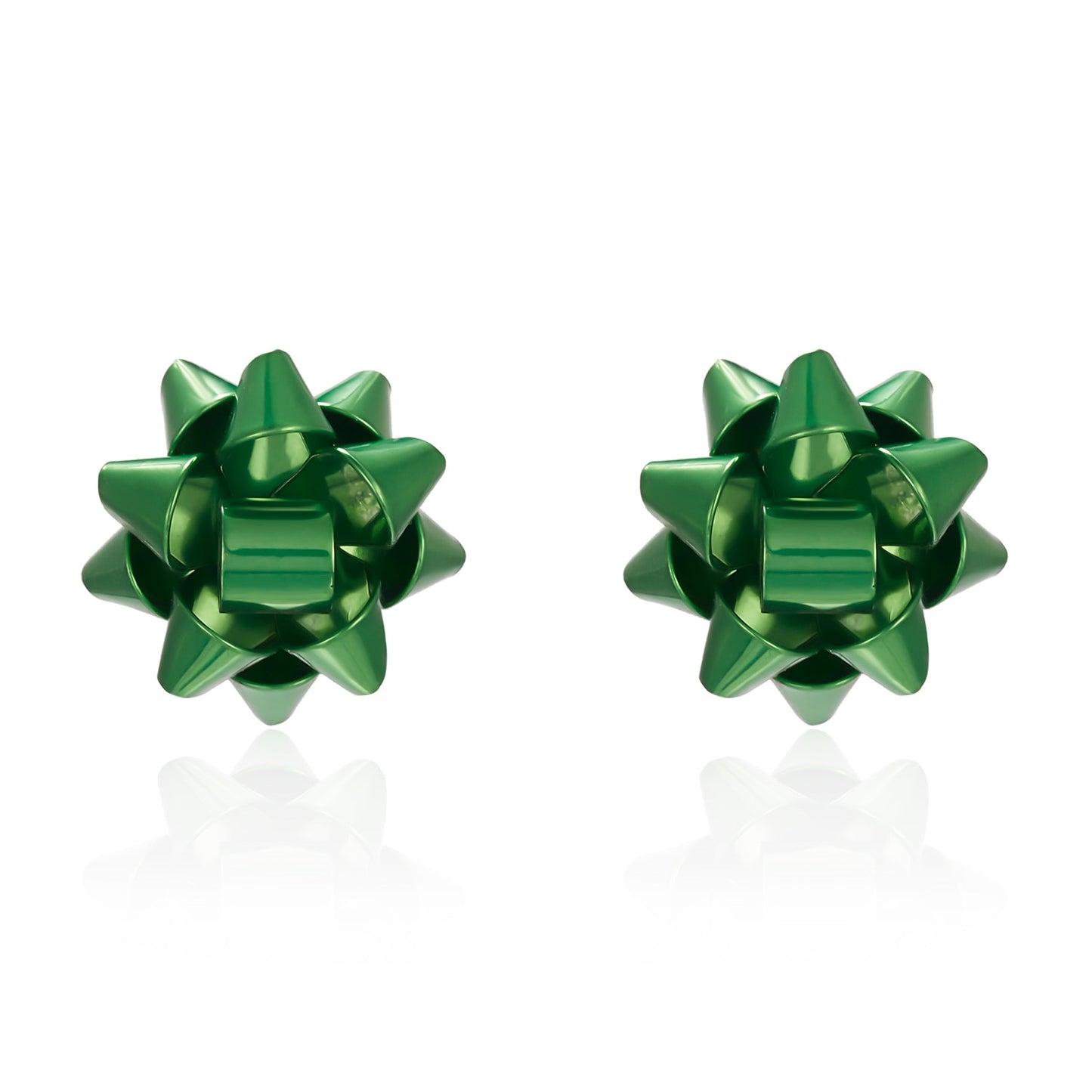 Green Christmas Gift Stud Earrings Women Girls Fashion Elegant Jewelry