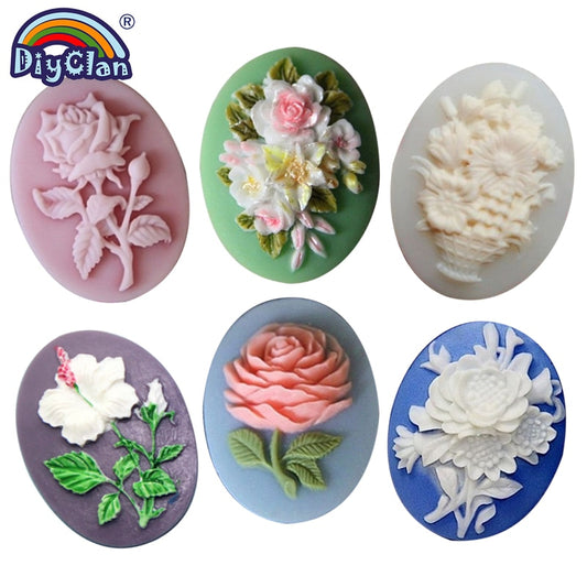 23 Styles Flower Fondant Silicone Molds For Mug Decorating Rose Resin Polymer