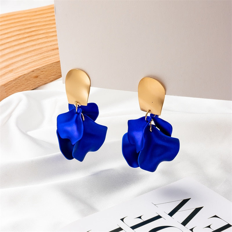 36 Styles Flower Acrylic Petals Dangle Earrings Women Travel Fashion Cartoon