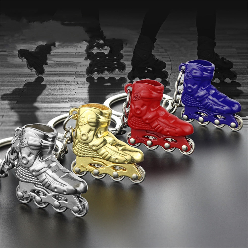 4 Styles Simulation Skates Keychain Toy Keyring Exquisite Bag Pendant Skating