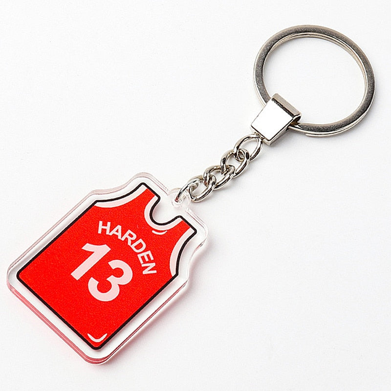 15 Styles Creative Jersey Keychain Pendant Key Chain Gift Basketball Fan Jewelry