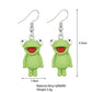 Smiling Green Frog Drop Earrings Fashion Women Summer Party Jewelry Girls Gifts