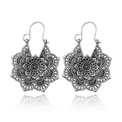 22 Styles Hollow Geometric Carved Ethnic Drop Dangle Earrings Trendy Women