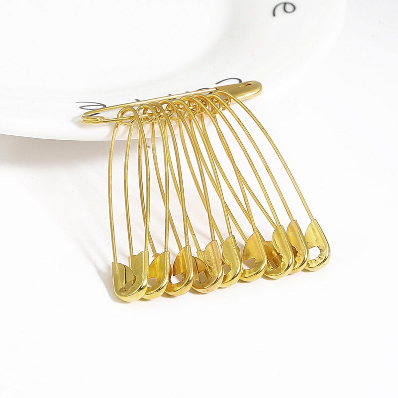 50Pcs Silvery Safety Pins DIY Sewing Tools Accessory Stainless Steel Needles