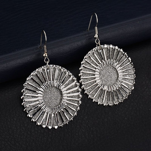 Sunflower Pattern Dangle Earrings Fashion Party Girls Pendant Earrings Women