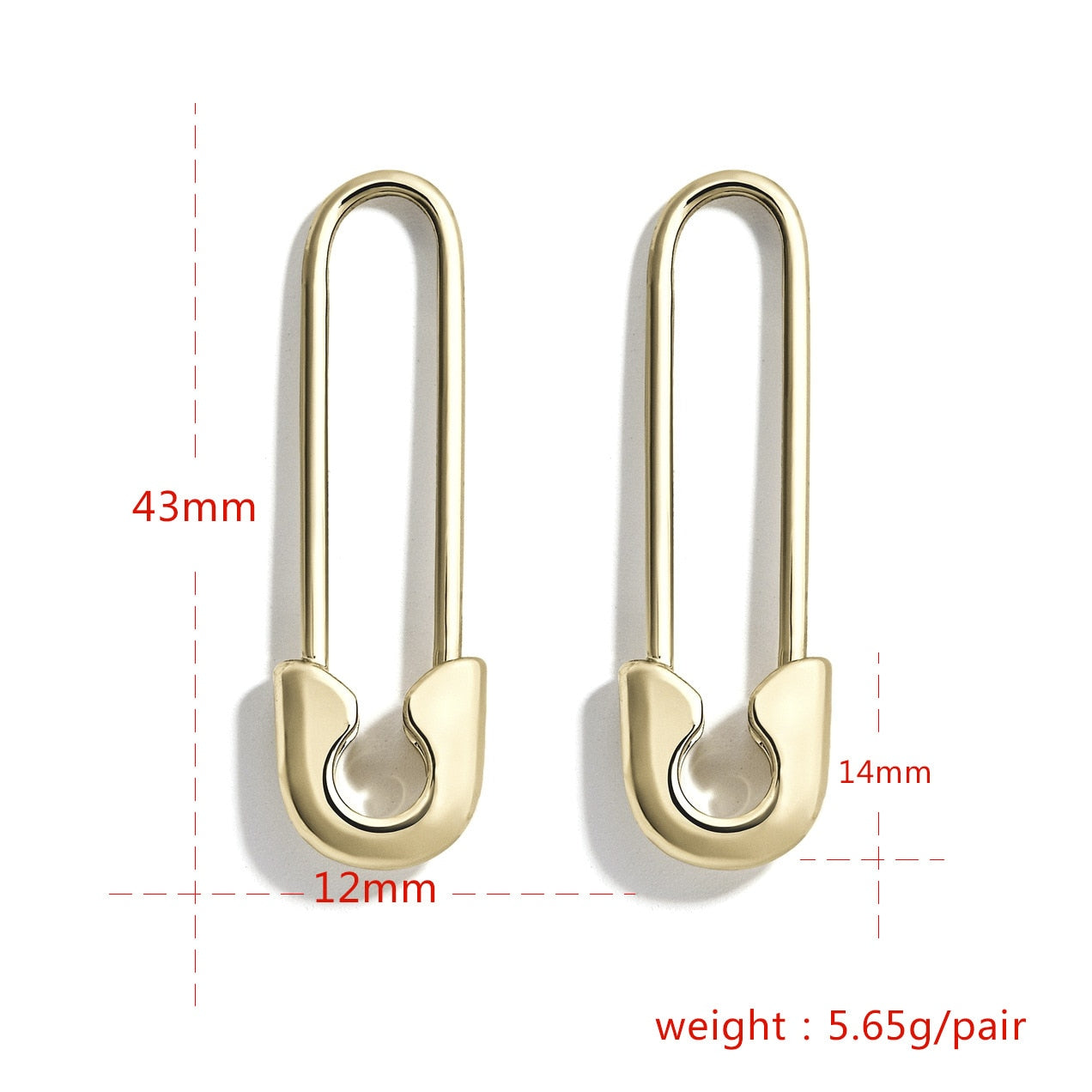 Safety Pin Design Drop Earrings Women Girl Fashion Trendy Jewelry Accessories