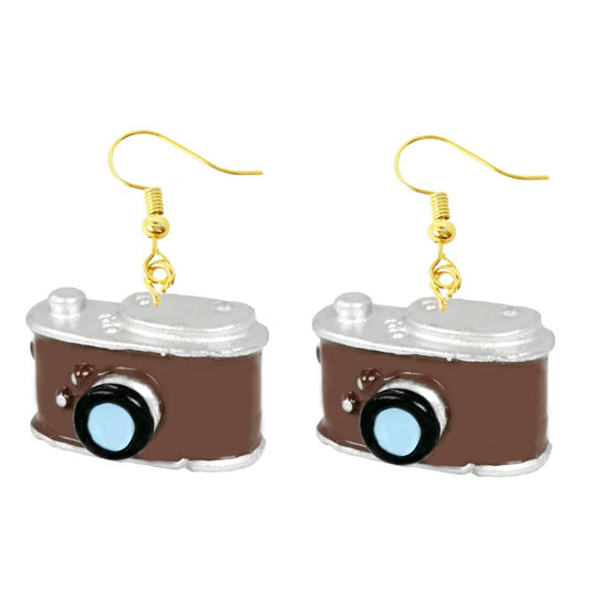 Retro Camera Drop Earrings Cartoon Art Women Party Jewelry Ear Fashion Pendant