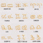 1Pair 12 Constellation Zodiac Sign Cartilage Stainless Steel Stud Earrings Women