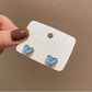9 Styles Blue Color Geometric Flower Dangle Earrings Women Travel Fashion