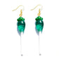 Aqua Green Carrot Resin Candy Lollipop Drop Earrings Cartoon Ear Pendants