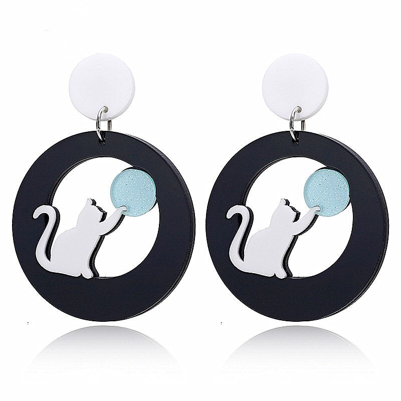 19 Styles Acrylic Cat Snake Flamingo Drop Earrings Women Travel Fashion Cartoon