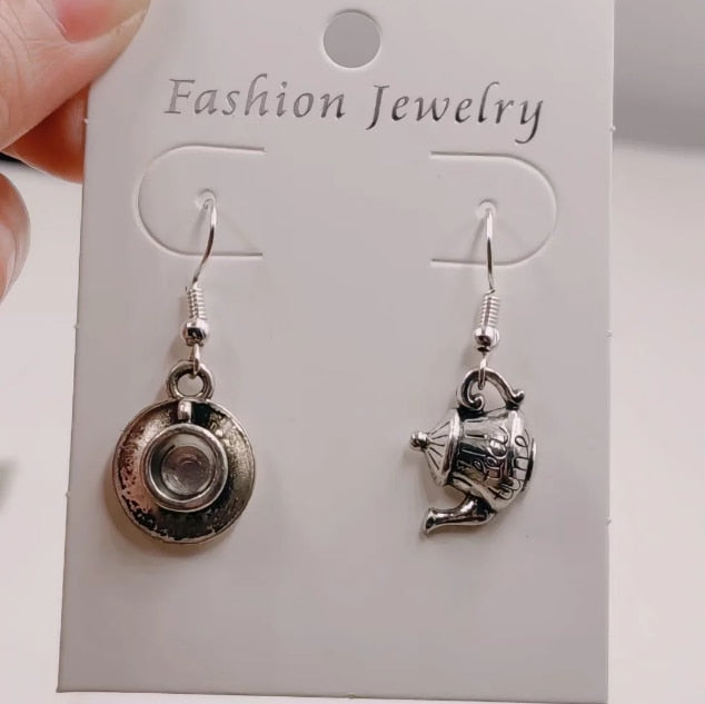 Metal Teapot Earrings Fashion Party Girls Pendant Earrings Women Jewelry