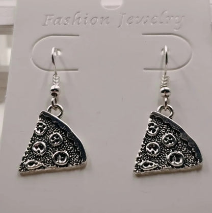 Vintage Pizza Dangle Earrings Fashion Party Girls Pendant Earrings Women Jewelry