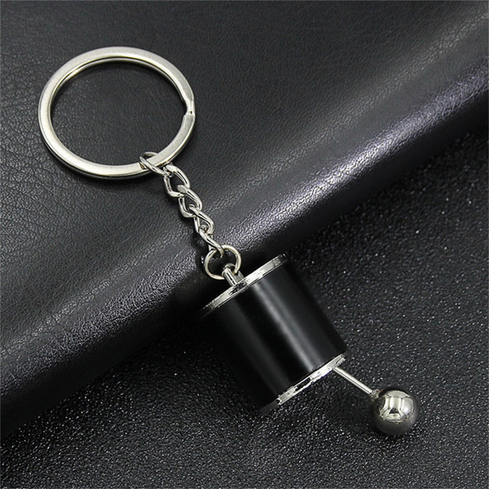 5 Colors Simulation Auto Parts Metal Keychain Speed Gearbox Pendant Keyring For