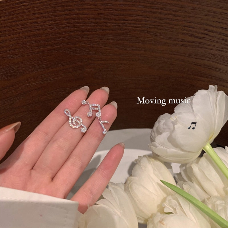 Music Note Stud Earrings Wedding Party Birthday Gift Jewelry Cute Earrings
