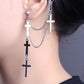 1 Ear Set Bohemian Crystal Rhinestone Ear Cuff Wrap Stud Clip Earrings Women