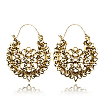 22 Styles Hollow Geometric Carved Ethnic Drop Dangle Earrings Trendy Women