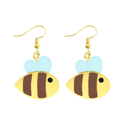 Bee Resin Animal Drop Earrings Women Creativity Jewelry Cute Earring Girls Gift