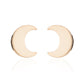 Gold-colored Moon Shape Stainless Steel Mini Stud Earring Ear Piercing Modern