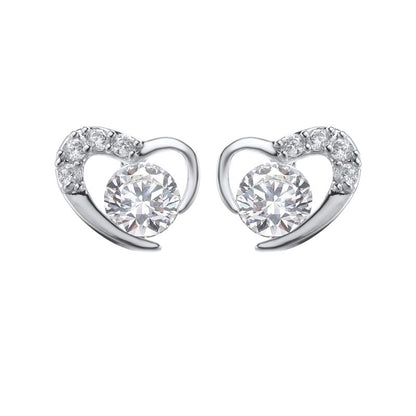 Heart Stone Stud Earrings Women Girls Summer Party Studs Ear Women Jewelry