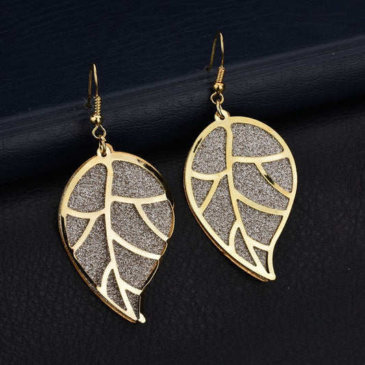 Leaf Decor Drop Dangle Earrings Fashion Party Girls Pendant Earrings Women