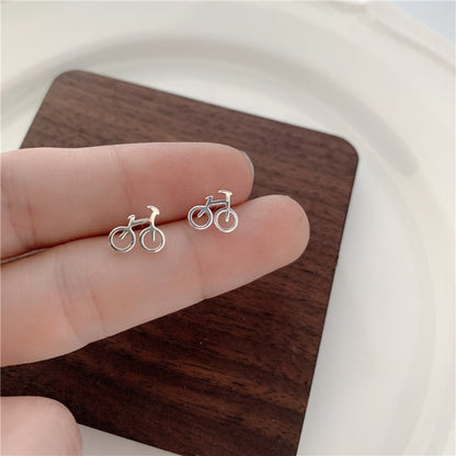 Bicycle Stainless Steel Mini Stud Earring Ear Piercing Modern Jewelry