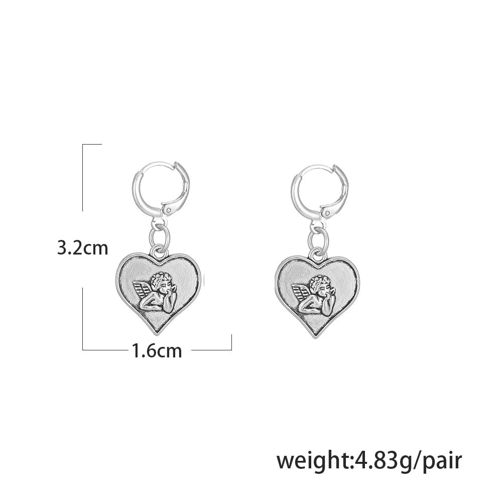 Antique Style Angel Decor Dangle Earrings Charms Jewelry Fashion Creative