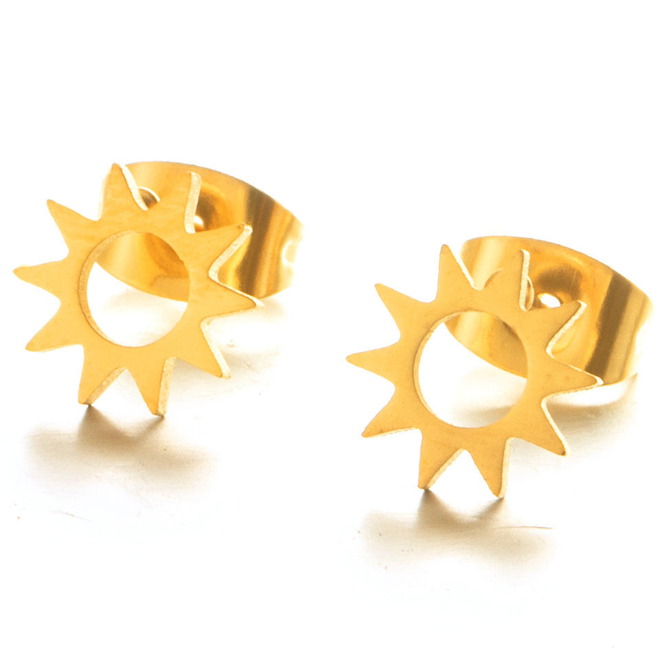 Sun Stud Earrings for Women Girls Ear Studs Jewelry Gift Fashion Earrings