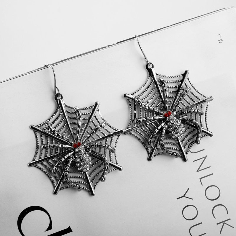 Spider Red Eyes Dangle Earrings for Girls Women Birthday Gift Lovely Jewelry