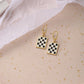 29 Styles Checkerboard Heart Lock Dangle Earrings Fashion Party Girls Pendant
