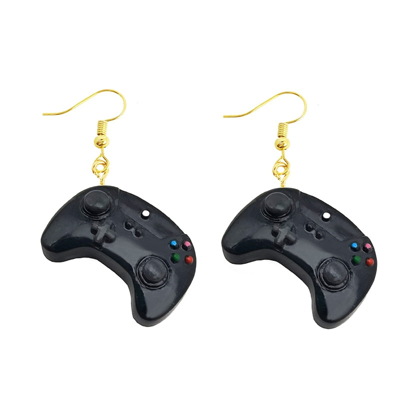 Black Gamepad Drop Earrings Women Art Fashion Cartoon Earrings Creative Jewelry