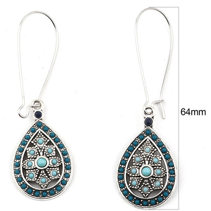 Blue Water-drop Lady Cute Dangle Earrings for Women Jewelry Girls Earrings