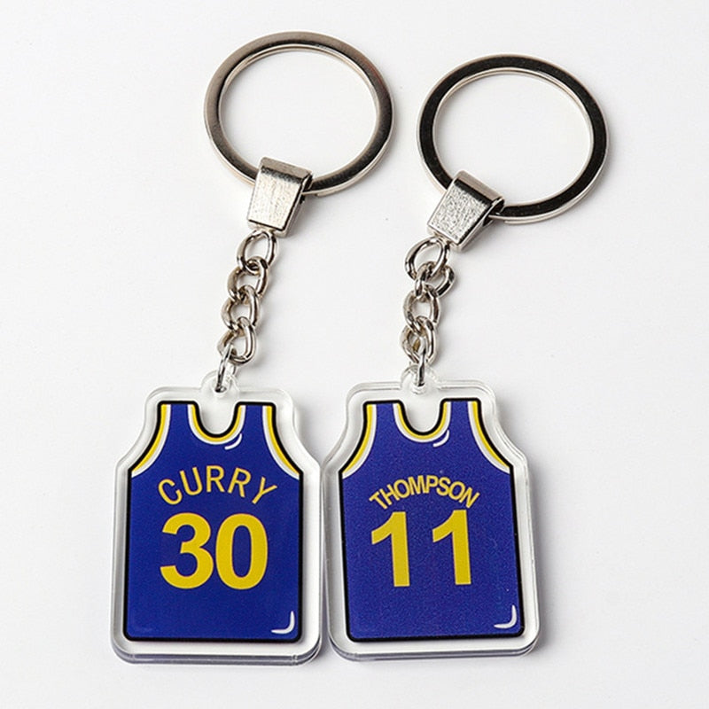 15 Styles Creative Jersey Keychain Pendant Key Chain Gift Basketball Fan Jewelry