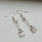 Metal Broom Drop Earrings Women Party Wedding Jewelry Dangle Gifts Earrings