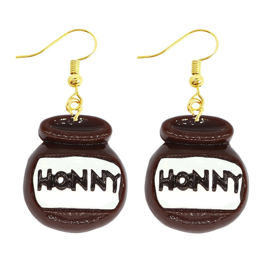 Funny Cute Honey Jar Drop Earrings Women Creativity Jewelry Cute Earring Girls