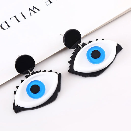 Blue Eyes Drop Earrings Women Travel Fashion Cartoon Earrings Creative Jewelry