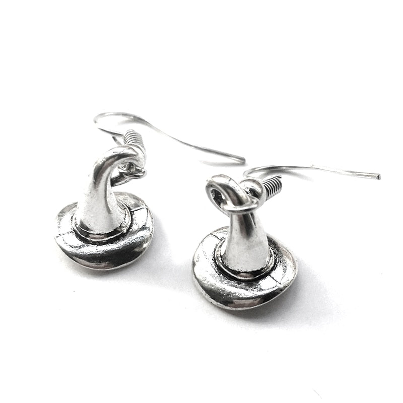 Creative Design Metal Witch Hat Drop Earrings Women Creativity Jewelry Cute