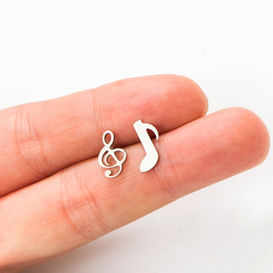 Music Note Mini Stud Earring Stylish Women Girl Gift Jewelry Cute Earrings