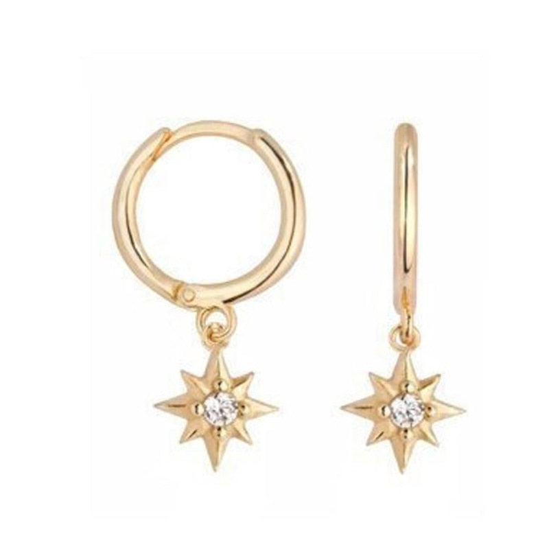 Star Piercing Cartilage Earrings Women Girl Fashion Trendy Jewelry Accessories