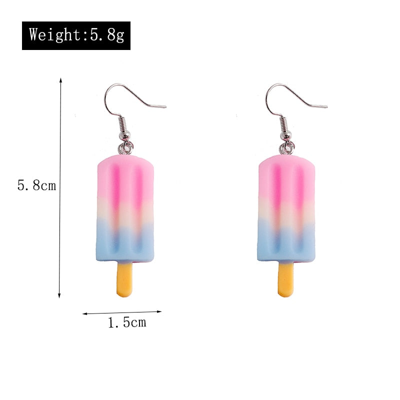 Ice Cream Popsicle Drop Earrings Women Gifts Earring Cute Girls Eardrop Jewelry