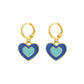29 Styles Checkerboard Heart Lock Dangle Earrings Fashion Party Girls Pendant