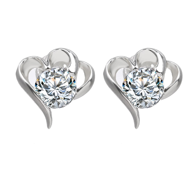 Merged Heart Stud Earrings Women Girls Summer Party Studs Ear Women Jewelry