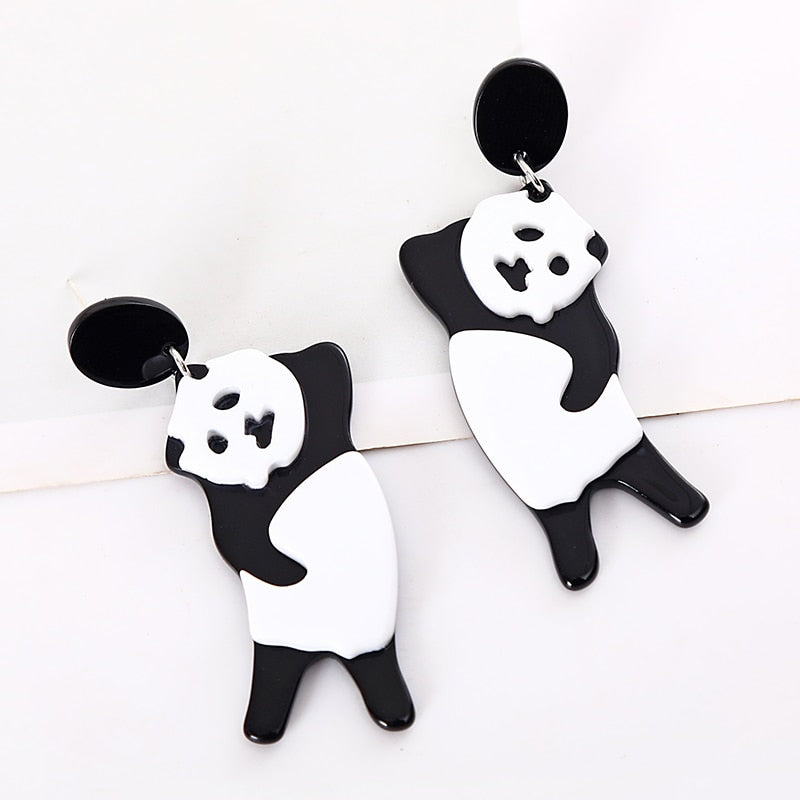 Panda Bear Drop Earrings Women Travel Fashion Cartoon Earrings Creative Jewelry